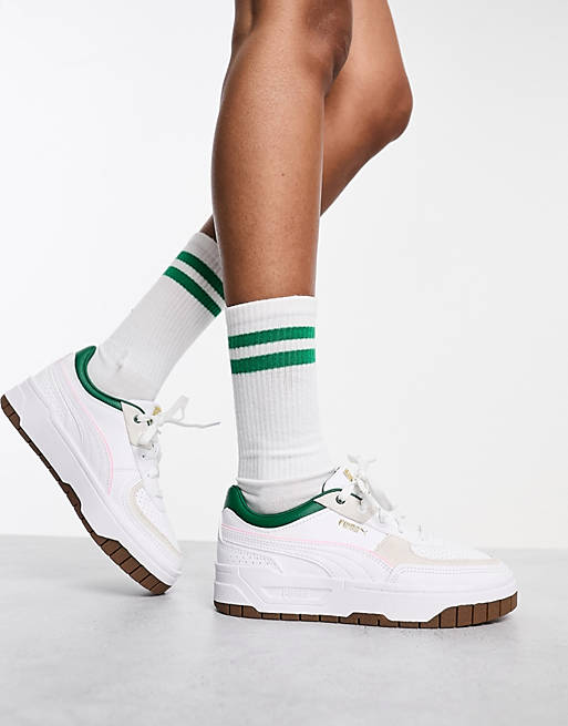 PUMA Cali dream sneakers in white and green | ASOS