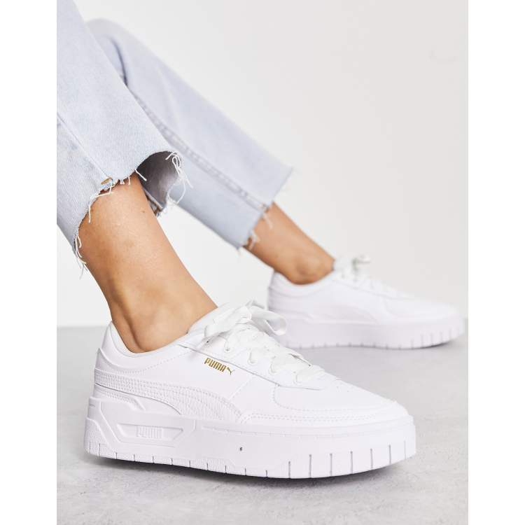 Puma Cali Sport sneakers in white with cheetah detail - exclusive to ASOS