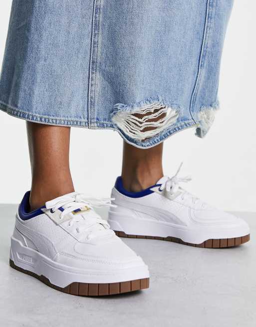 PUMA - Cali Dream - Sneakers in wit en elektro blauw 