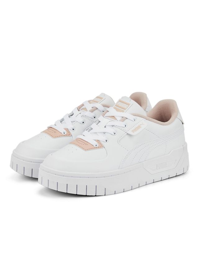Puma Cali Dream terrycloth sneakers in white/pink