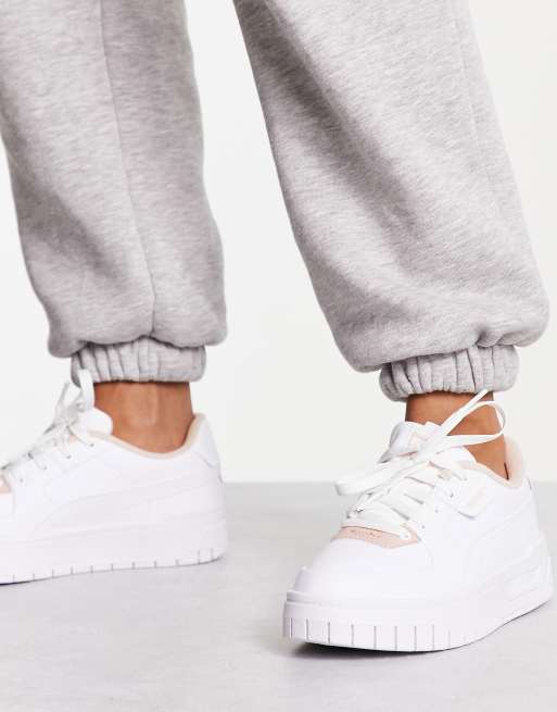 Puma Cali Dream towelling trainers in white and pink ASOS