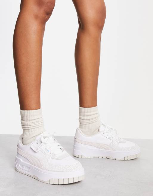 Puma Cali Dream trainers in white and leopard print - exclusive to ASOS ...