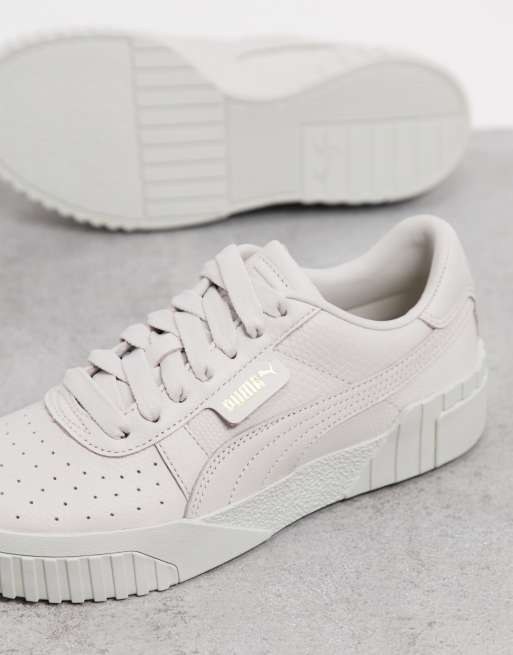 Puma Cali emboss sneakers in pastel parchment