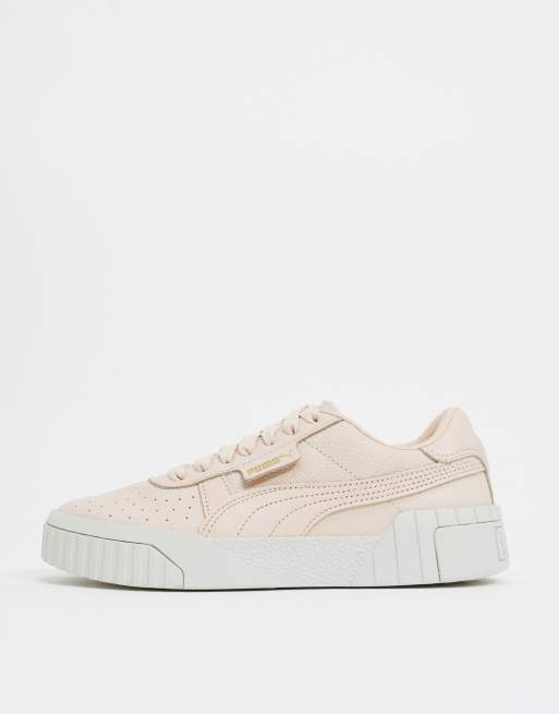 Puma Cali Emboss sneakers in tan ASOS