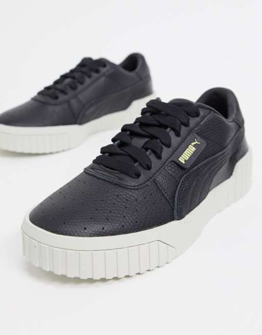 Puma Cali Emboss trainers in black