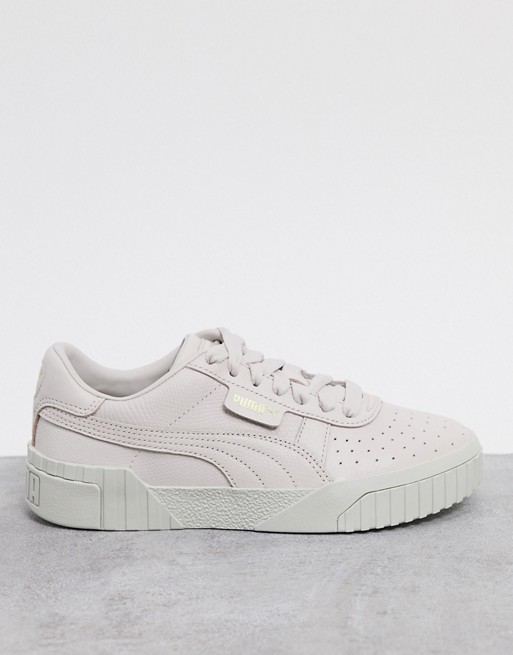 Puma Cali emboss trainers in pastel parchment