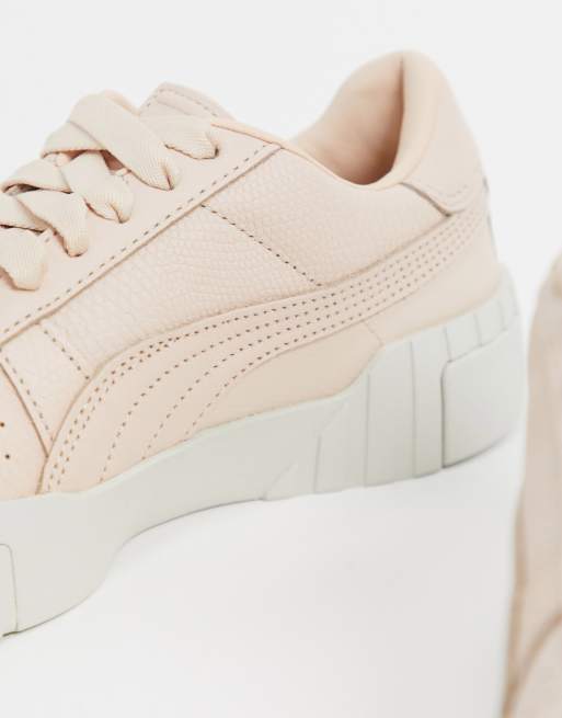 Puma cali trainers sales cream tan