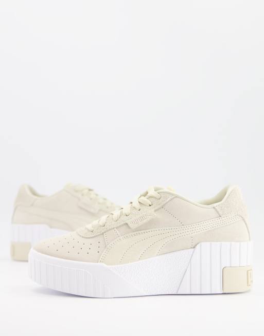 Puma Cali Mojave Desert Sneaker mit Keilabsatz in Grau ASOS