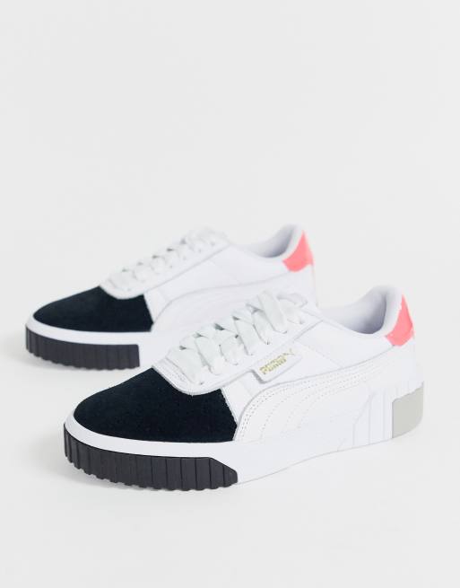 Puma Cali Remix Baskets motif color block Blanc