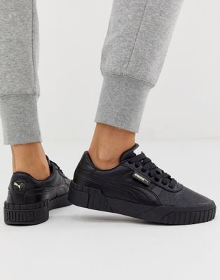 Puma Cali sneakers in triple black | ASOS