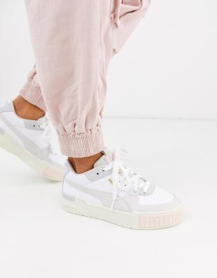 puma cali blanche et beige