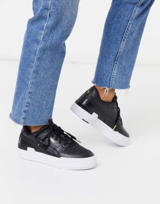 black puma cali trainers