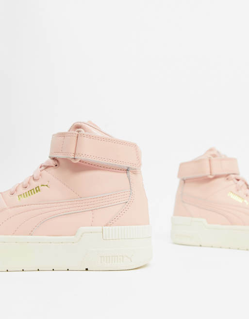 Puma Cali Sport hi top sneakers in pink ASOS