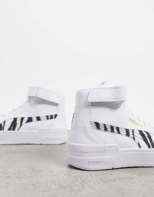 Puma Cali Sport sneakers in white with cheetah detail - exclusive to ASOS