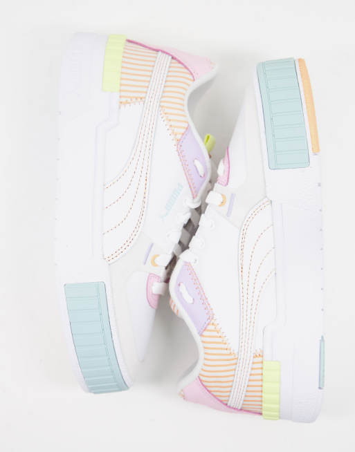 PUMA - Cali Sport - Hvide/multifarvede sneakers med patchwork-detaljer - Kun hos ASOS, 3 af 4