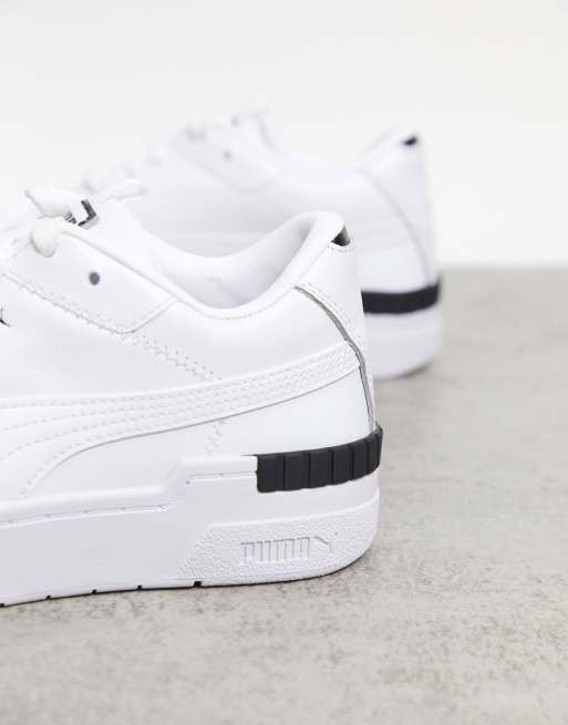 Puma Cali Sport repeat cat sneakers in white and black- exclusive