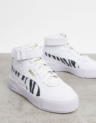 Puma - Cali Sport - Sneakers alte bianche con stampa zebrata - In esclusiva  per ASOS | ASOS