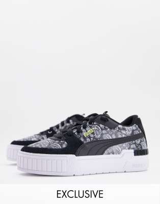 Puma Puma Cali Sport sneakers in black and paisley print - BLACK