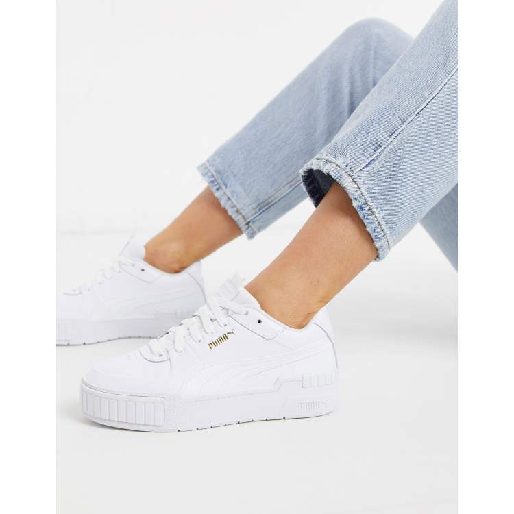 Puma Cali Sport sneakers in triple white