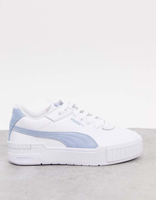 Puma Cali Sport chunky trainers in white and coral, ASOS