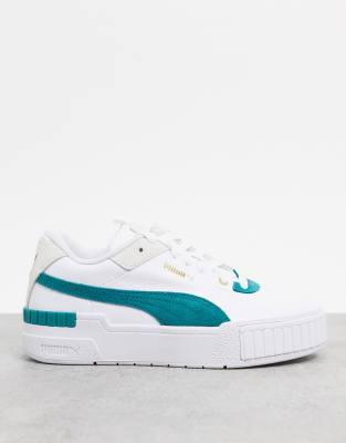 puma cali white and green