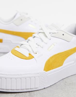 puma cali white and yellow