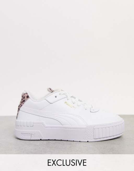 Hay una necesidad de Tregua Sofocar Puma Cali Sport sneakers in white with cheetah detail - exclusive to ASOS |  ASOS