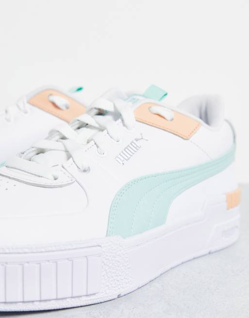 schraper Rijp Vernederen Puma - Cali Sport - Sneakers in wit en mintgroen | ASOS