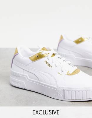 Puma Cali Sport trainers in white and gold - exclusive to ASOS - ASOS Price Checker