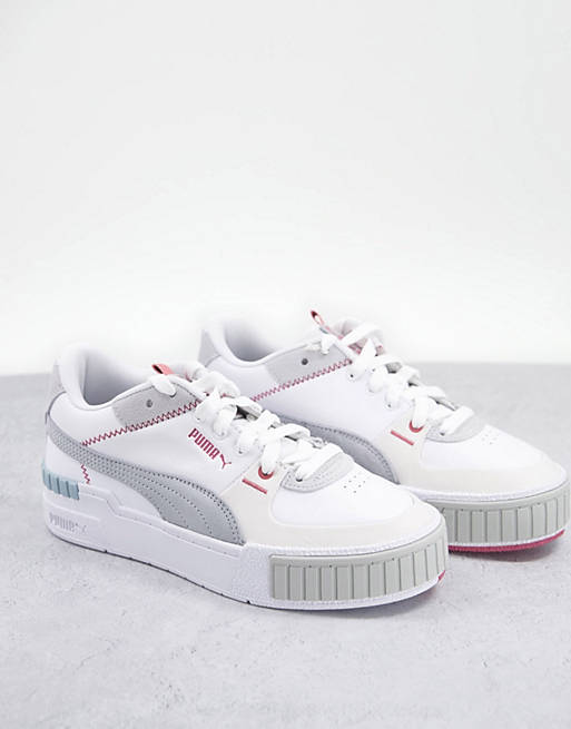 Women Trainers/Puma Cali Sport trainers in white and grey 