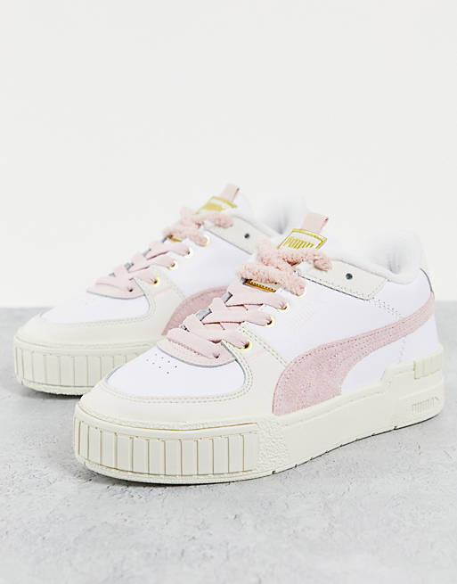 Puma Cali Sport trainers in white and pink | ASOS