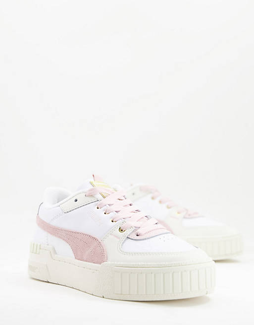 Puma Cali Sport trainers in white and pink