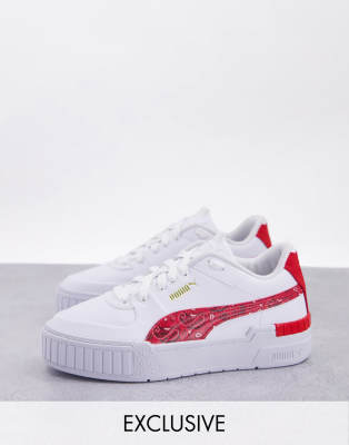 puma cali red and white