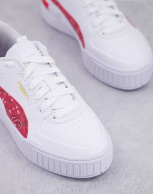puma cali red and white