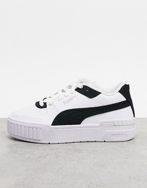 Puma Cali Sport trainers with in white and black cord