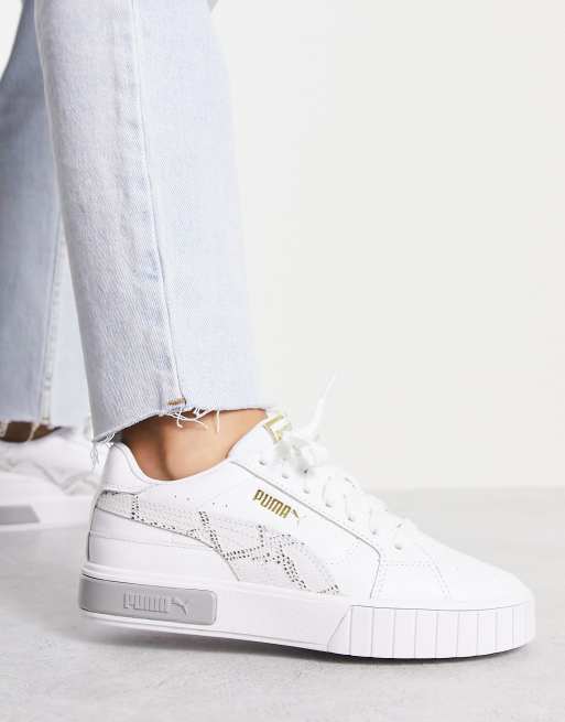 Puma Cali Star Baskets empi cement effet peau de serpent Blanc