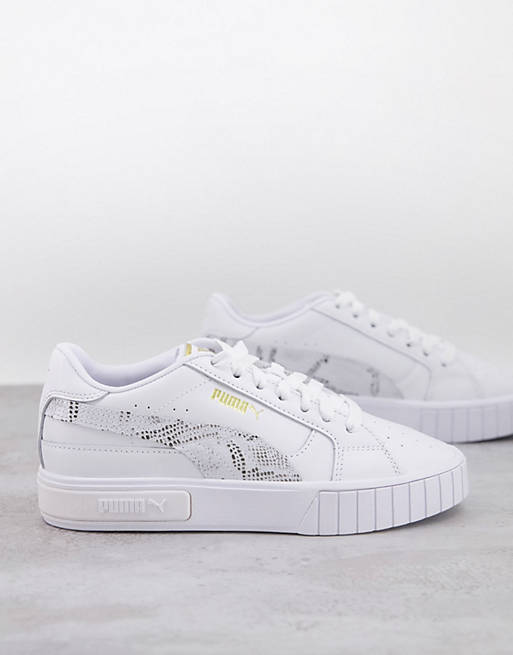 Veil Patois tent PUMA Cali Star sneakers in white and snake | ASOS