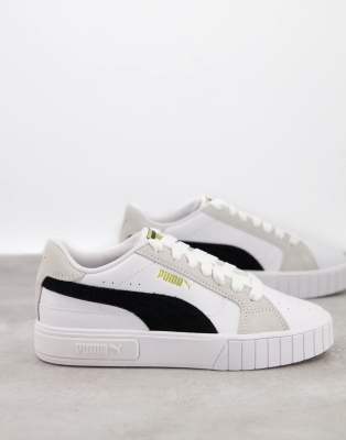 black and white puma cali trainers