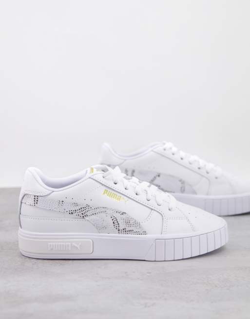 Puma Cali Sport sneakers in white with cheetah detail - exclusive to ASOS