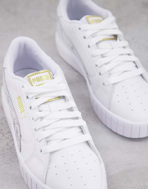 Puma Cali Star sneakers in white with snake print