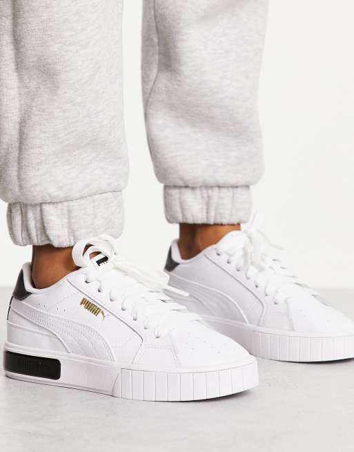 Puma cali star trainers in white and black