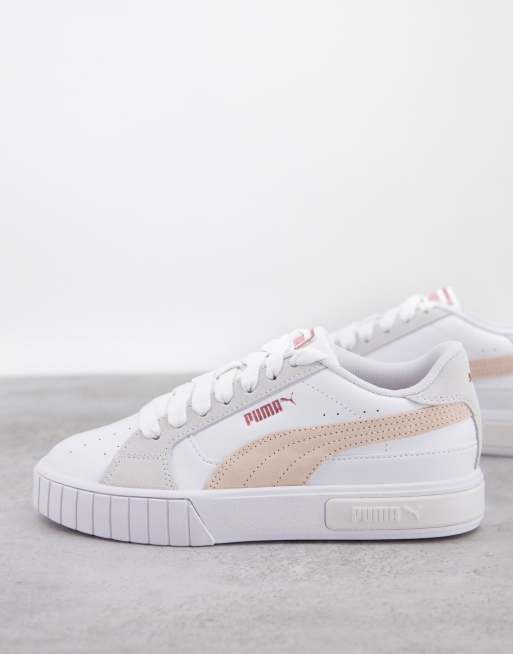 Puma cali pink hot sale and white