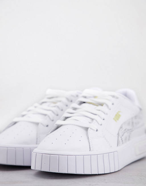  Trainers/Puma Cali Star trainers in white with snake print 