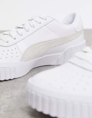 puma cali sun sneakers in white