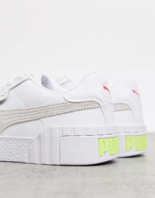 puma cali sun sneakers in white