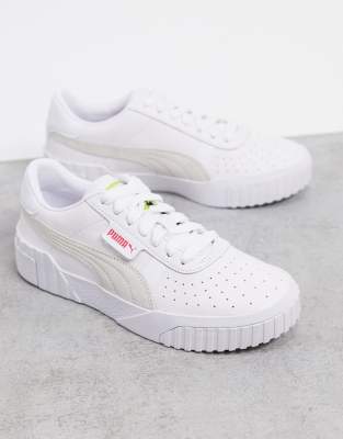 puma cali sun trainers in white