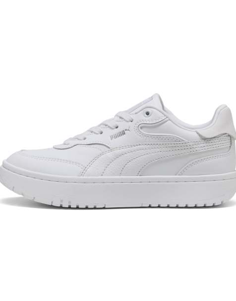 Puma Cali sylva leather sneakers in white in puma white - view 1