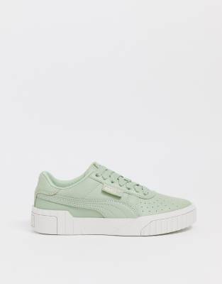 puma cali white green