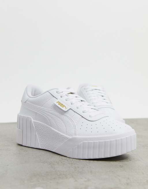 Puma white hot sale wedge sneakers