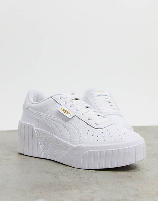 Puma Cali Wedge sneakers in white